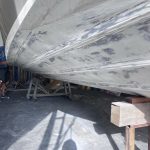 Exemple peinture bateau - SeaRay 3/7 - Pendant travaux